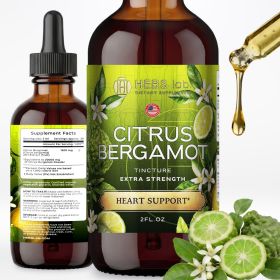 Citrus Bergamot Tincture Liquid Extract â€“ Extra Strength Heart Support Supplement, 2 fl oz