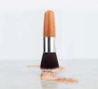 Premium Kabuki Blush Brush - High-Density Soft Synthetic Makeup Brush with Eco-Friendly Bamboo Handle for Flawless Powder & Contour Blending