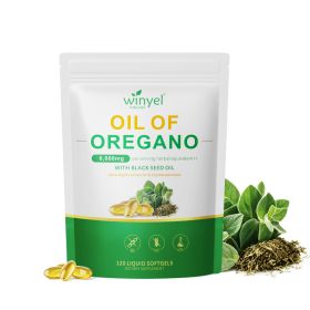WINYEL Basil Oil Soft Capsules Containing Black Seed Oil 6000 Mg - Basil Oil Capsules Are For Immune And Digestive Support - Gluten-free Soft Capsules (Option: 1 PCS)