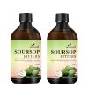 Soursop Liquid contains black seeds, moringa, and turmeric, and is beneficial for digestion and gut health, as well as providing antioxidants