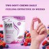 WINYEL Hair Growth Soft Chewables, containing hair growth vitamins for men and women, biotin, to help create thicker, fuller, and stronger hair